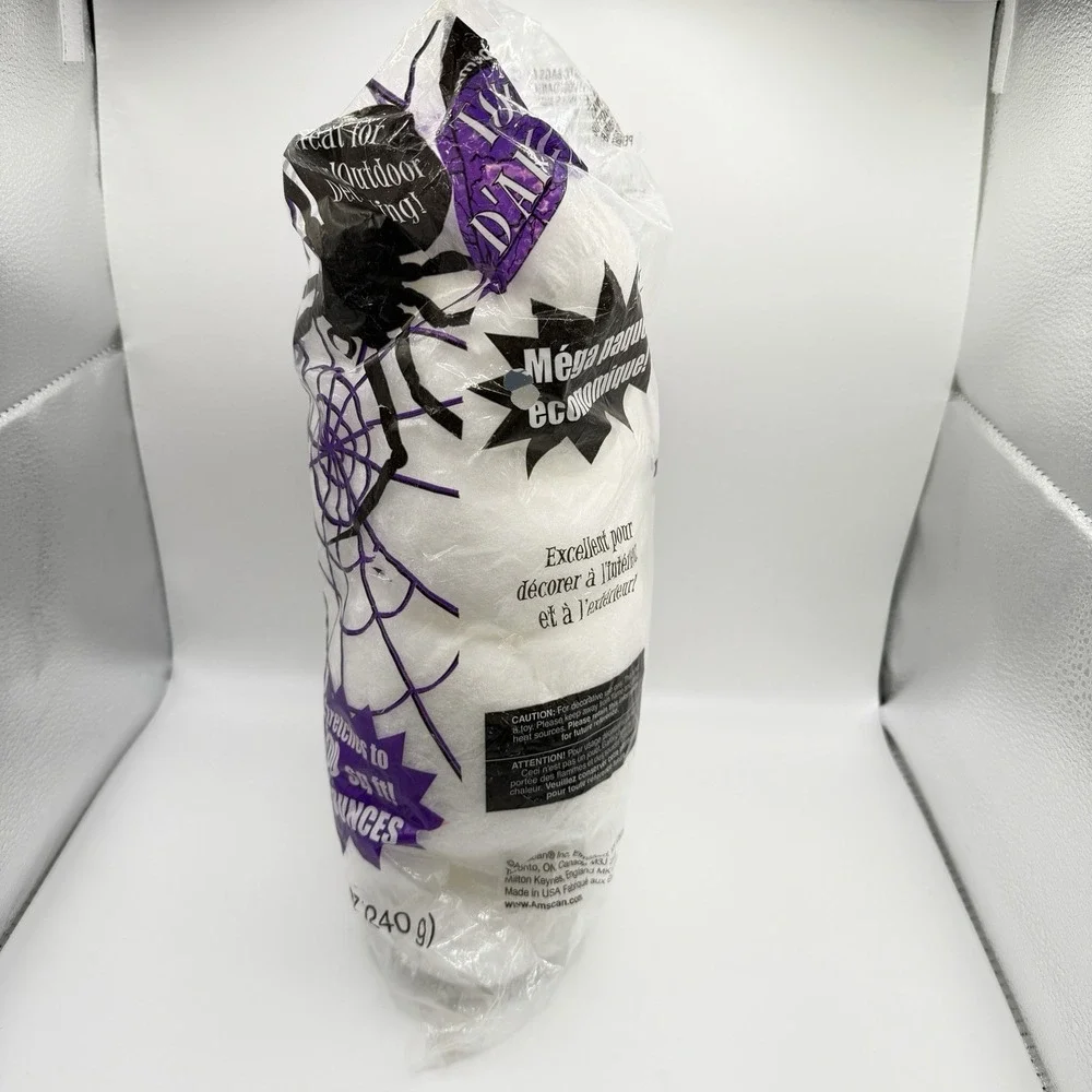 Amscan‎ Mega Value Pack Halloween Spider Webs 8.4 Ounces Stretches To 800 Sq Ft